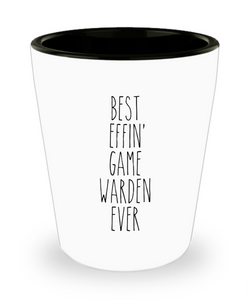 Gift For Game Warden Best Effin' Game Warden Ever Ceramic Shot Glass Funny Coworker Gifts