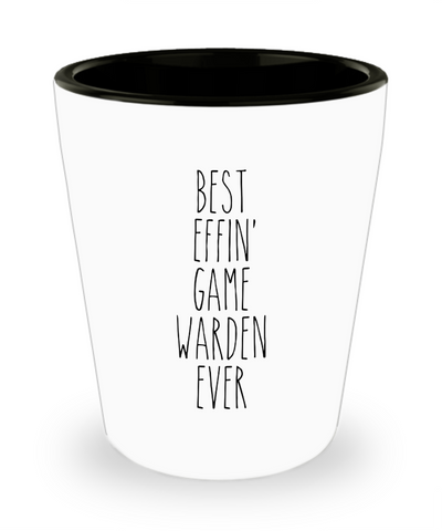 Gift For Game Warden Best Effin' Game Warden Ever Ceramic Shot Glass Funny Coworker Gifts