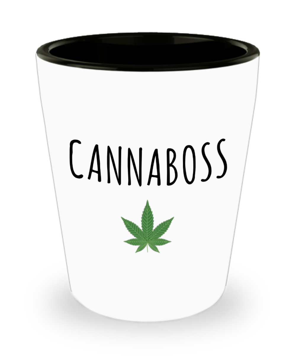 Weed Leaf Ceramic Shot Glass Cannabis Marijuana Grower Gift New Dispensary Owner Gifts CBD Oil Stoner Gift