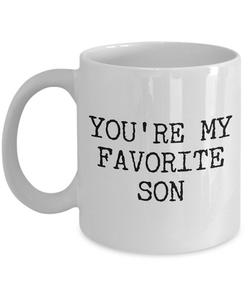 Best Son Mug Funny Gift for Son - You're My Favorite Son Funny Coffee Mug Ceramic Tea Cup Gift for Him-Cute But Rude