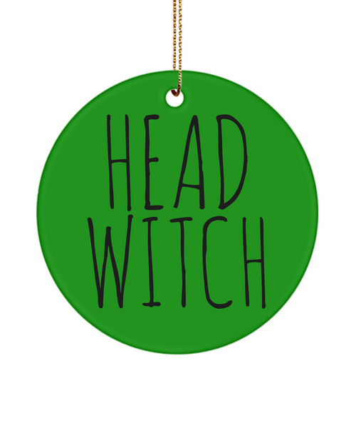 Halloween Witch Ornament Head Witch Ceramic Christmas Tree Ornament