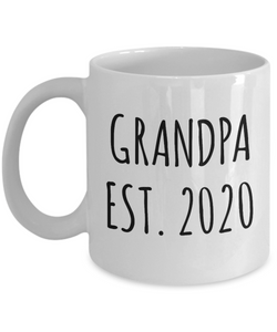 Grandpa Est 2020 Mug Grandfather Reveal Gifts Coffee Cup