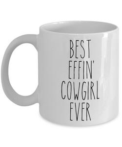 Gift For Cowgirl Best Effin' Cowgirl Ever Mug Coffee Cup Funny Coworker Gifts