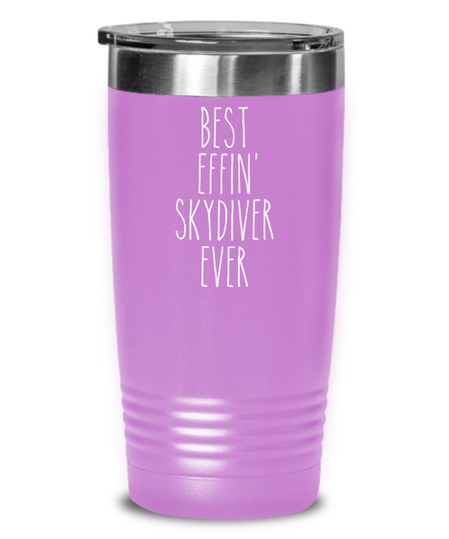 Gift For Skydiver Best Effin' Skydiver Ever Insulated Drink Tumbler Travel Cup Funny Coworker Gifts