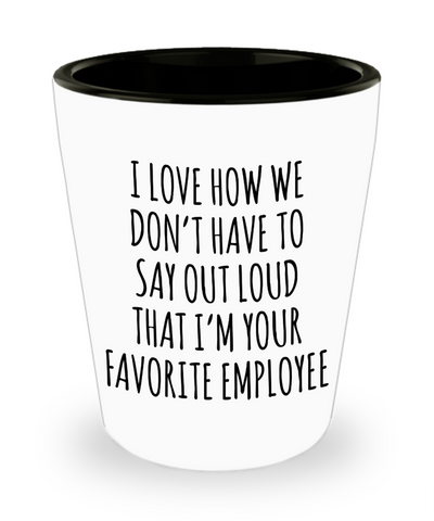 Boss's Day Gift for Boss Office Humor Happy Bosses Day Funny Sarcastic Ceramic Shot Glass
