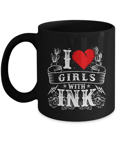 Tattoos - Tattooing - Tattoo Gifts - I Love Men with Ink Coffee Mug-Cute But Rude