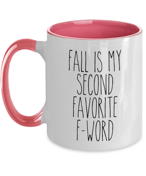 Fall is my Second Favorite F Word Two-Tone Mug Coffee Cup Funny Gift