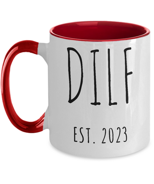 DILF 2023 Two-Tone Mug Coffee Cup Funny Gift