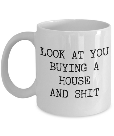 Housewarming Gift New Home Owner Gifts First Time Home Buyer New House Coffee Cup New Home Funny Housewarming Gift Congratulations Mug-Cute But Rude
