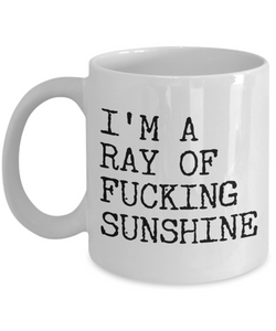 I'm a Ray of Fucking Sunshine Rude Coffee Mug Ceramic Coffee Cup-Cute But Rude