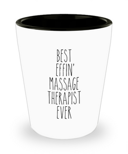 Gift For Massage Therapist Best Effin' Massage Therapist Ever Ceramic Shot Glass Funny Coworker Gifts