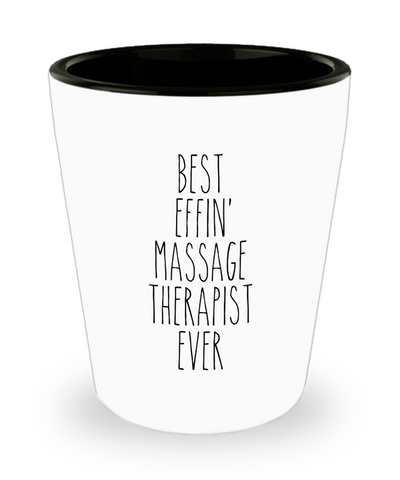 Gift For Massage Therapist Best Effin' Massage Therapist Ever Ceramic Shot Glass Funny Coworker Gifts