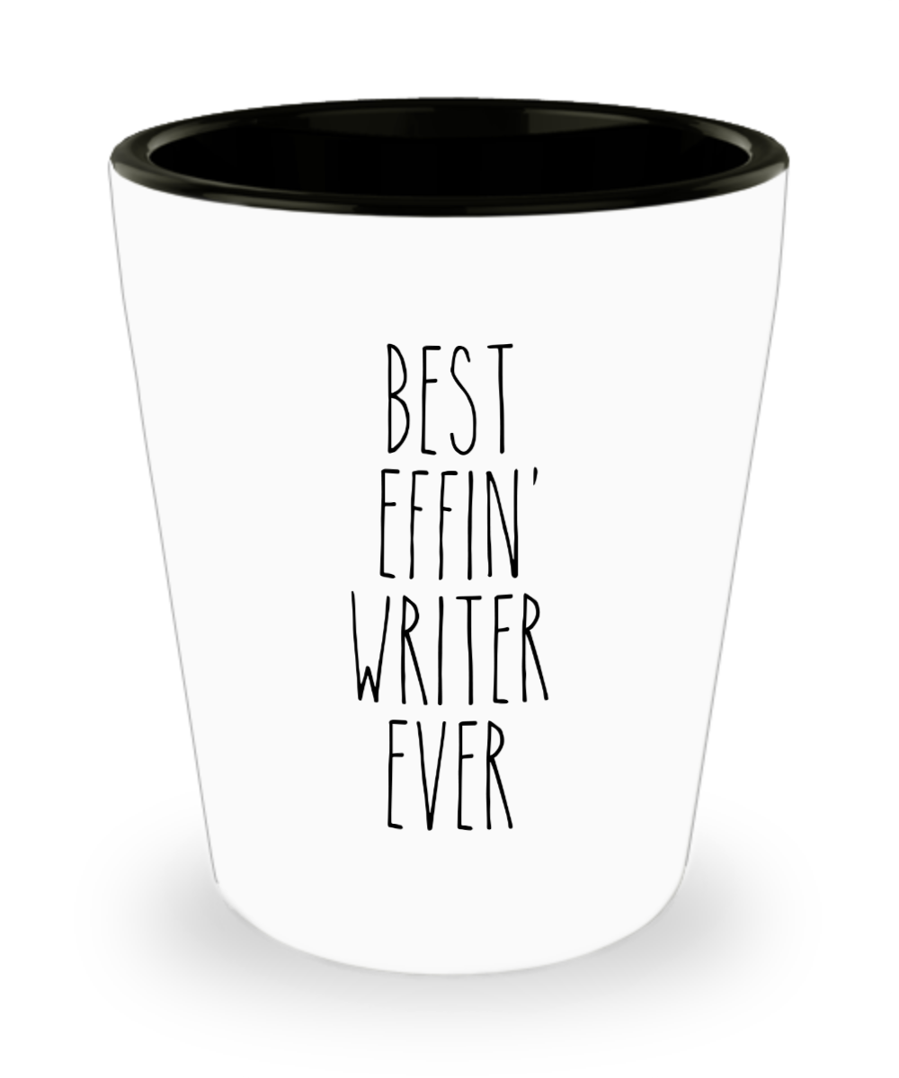 Gift For Writer Best Effin' Writer Ever Ceramic Shot Glass Funny Coworker Gifts