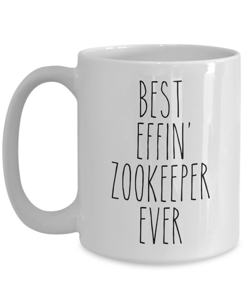 Gift For Zookeeper Best Effin' Zookeeper Ever Mug Coffee Cup Funny Coworker Gifts