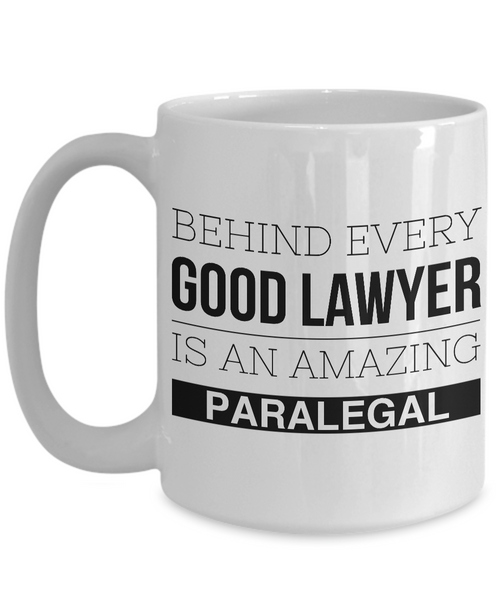Paralegal Coffee Mug - Gifts for Paralegals - Paralegal Graduation Gift - Behind Every Good Lawyer is an Amazing Paralegal Coffee Cup-Cute But Rude