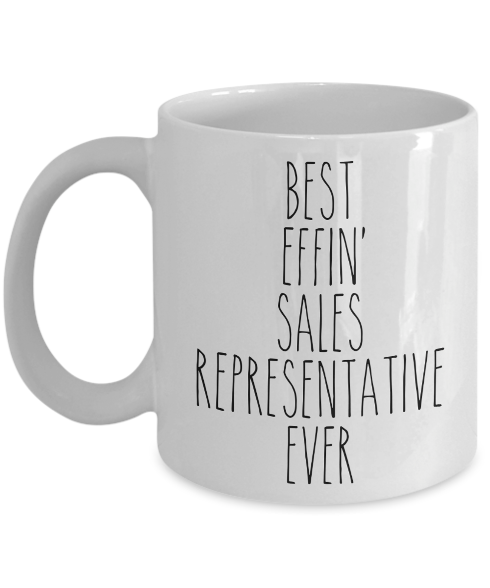 Gift For Sales Representative Best Effin' Sales Representative Ever Mug Coffee Cup Funny Coworker Gifts