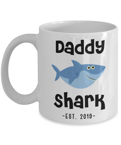 Daddy Shark Mug Father's Day Gifts New Dad Est 2019 Coffee Cup Do Do Do Expecting Dad Pregnancy Announcement