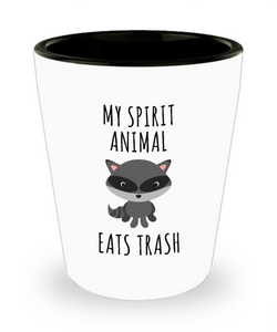 Raccoon Lover Gift Raccoon Cup Ceramic Shot Glass My Spirit Animal Eats Trash Panda Funny Animal Gifts