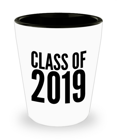 Class of 2019 Ceramic Shot Glass Cup Graduation Gift Idea for College Student Gifts for High School Graduate