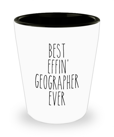 Gift For Geographer Best Effin' Geographer Ever Ceramic Shot Glass Funny Coworker Gifts