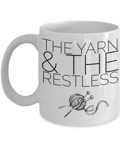 The Yarn and the Restless Funny Knitting Mug Ceramic Coffee Cup Gift for Knitters-Cute But Rude