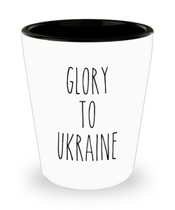 Glory to Ukraine Shot Glass I Stand With Ukraine Pray for Ukraine Gift