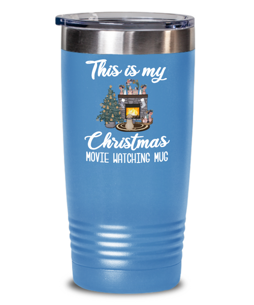 This is My Christmas Movie Watching Mug Tumbler Christmas Travel Coffee Cup Cute Cozy Holiday Mug Winter Mug Gifts for Friends
