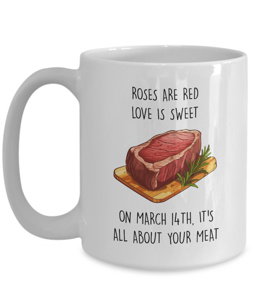 Steak And Bj Day Mug, Anti Valentines Day Mug Funny Gift For Husband, Gift For Boyfriend, Coffee Cup