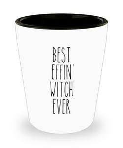 Gift For Witch Best Effin' Witch Ever Ceramic Shot Glass Funny Coworker Gifts