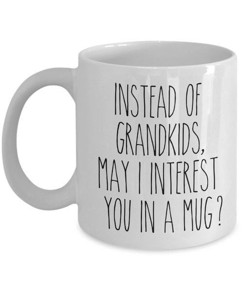 Funny Mother's Day Mugs Instead of Grandkids May I Interest You in a Mug? Funny Coffee Cup