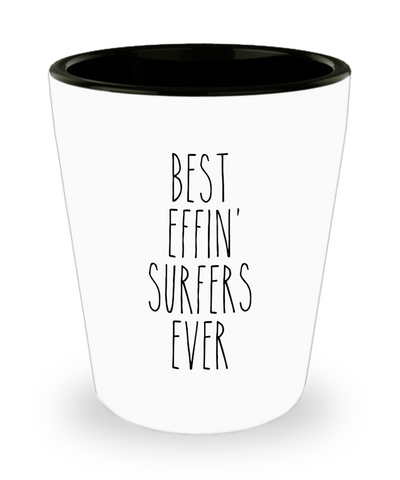 Gift For Surfers Best Effin' Surfers Ever Ceramic Shot Glass Funny Coworker Gifts