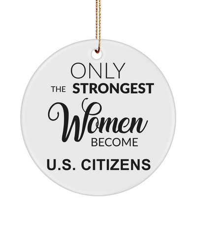 Us Citizenship Gift, New Citizen Gift, Becoming a Us Citizen Gift, US Citizen Ornament, Woman US Citizen