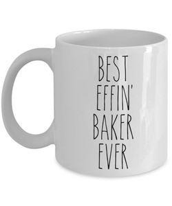 Gift For Baker Best Effin' Baker Ever Mug Coffee Cup Funny Coworker Gifts
