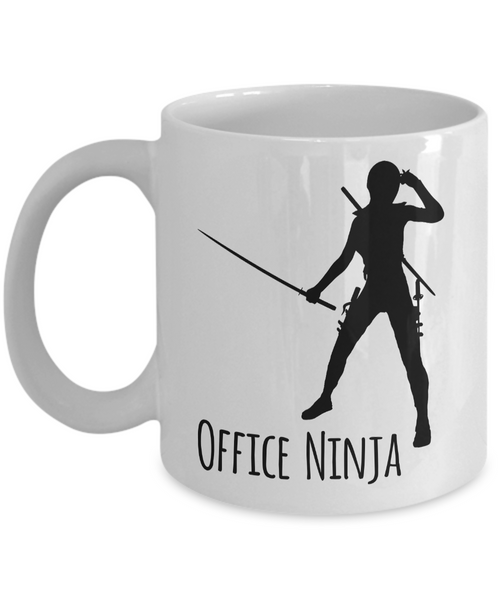 Office Ninja Mug 11 oz. Ceramic Coffee Cup Office Manager Gift Administrative Assistant Gift-Cute But Rude