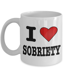 Sobriety Gifts Addiction Recovery Gifts I Love Sobriety Coffee Mug Sobriety Alcoholics Anonymous Coffee Cup Sponsor Gift Sponsee Gift Recovery Gift-Cute But Rude