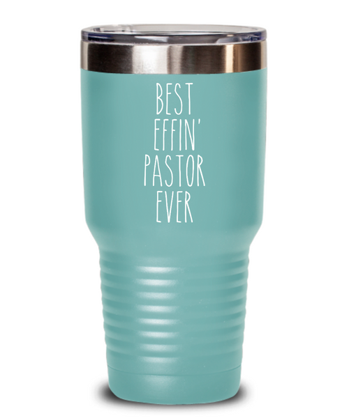 Gift For Pastor Best Effin' Pastor Ever Insulated Drink Tumbler Travel Cup Funny Coworker Gifts