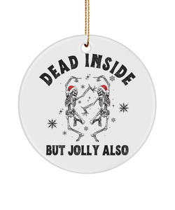 Dead Inside, Skeleton Ornament, Christmas Skeleton, Dancing Skeleton, Spooky Christmas, Creepy Christmas, Goth Christmas Gifts