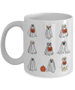 Halloween Dogs, Ghost Mug, Ghost Dogs, Spooky Season, Spooky Mug, Seasonal Mug, Pumpkin Mug