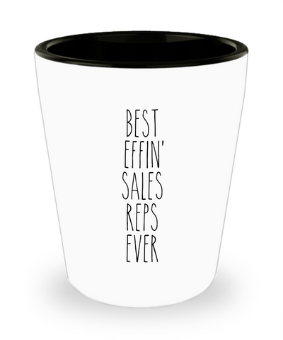 Gift For Sales Reps Best Effin' Sales Reps Ever Ceramic Shot Glass Funny Coworker Gifts