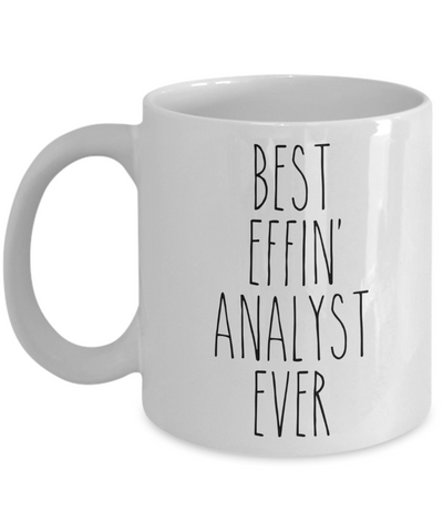Gift For Analyst Best Effin' Analyst Ever Mug Coffee Cup Funny Coworker Gifts
