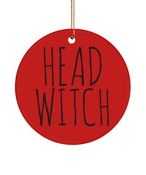 Halloween Witch Ornament Head Witch Ceramic Christmas Tree Ornament