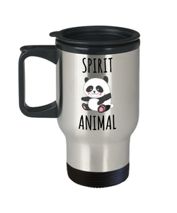 Panda Related Gag Gifts Panda Bear Mug Spirit Animal Stainless Steel Travel Coffee Cup-Cute But Rude
