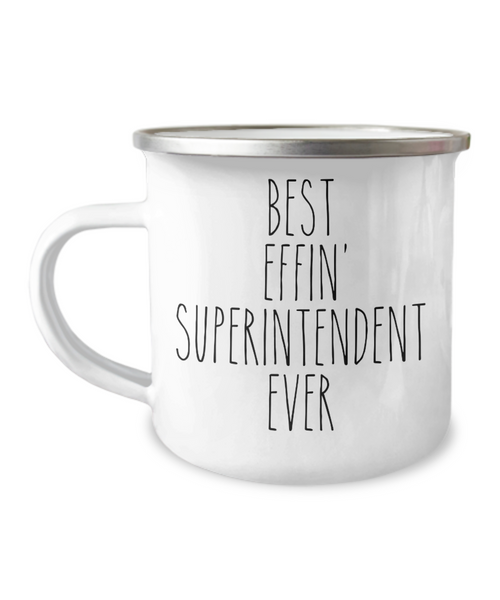 Gift For Superintendent Best Effin' Superintendent Ever Camping Mug Coffee Cup Funny Coworker Gifts