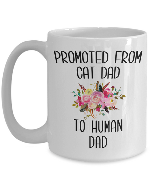 Promoted From Cad Dad To Human Dad Mug New Dad Baby Shower Coffee Cup for Him