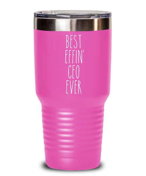 Gift For Ceo Best Effin' Ceo Ever Insulated Drink Tumbler Travel Cup Funny Coworker Gifts