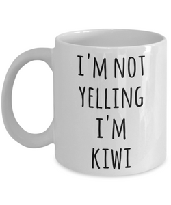 New Zealander Gift Kiwi Coffee Mug I'm Not Yelling I'm Kiwi Funny Tea Cup for Men & Women