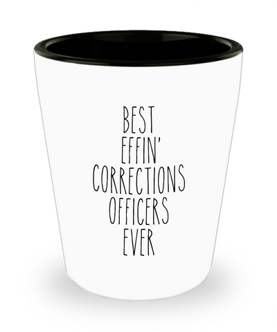 Gift For Corrections Officers Best Effin' Corrections Officers Ever Ceramic Shot Glass Funny Coworker Gifts