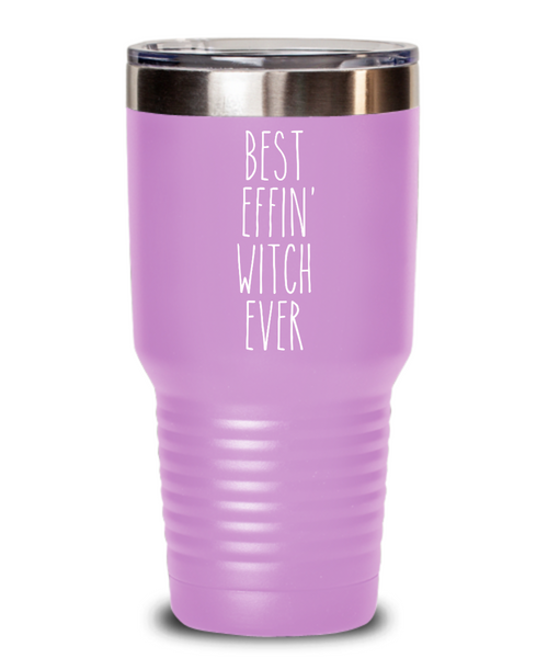 Gift For Witch Best Effin' Witch Ever Insulated Drink Tumbler Travel Cup Funny Coworker Gifts