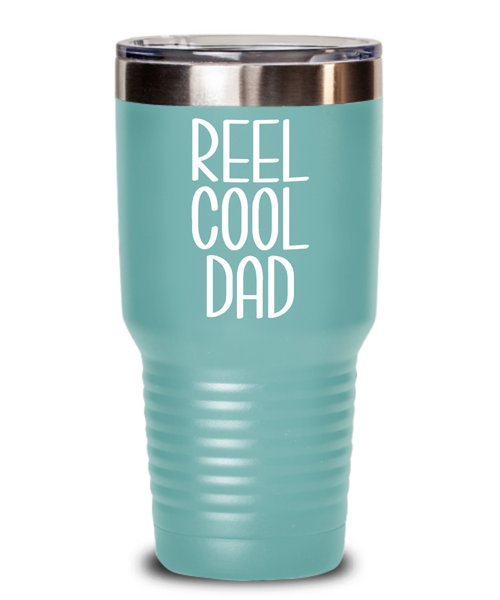 Dad Fishing Tumbler Funny Fly Fisherman Gift Father's Day Insulated Travel Coffee Cup BPA Free