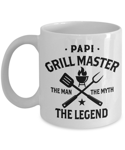 Papi Grillmaster The Man The Myth The Legend Mug Coffee Cup Funny Gift